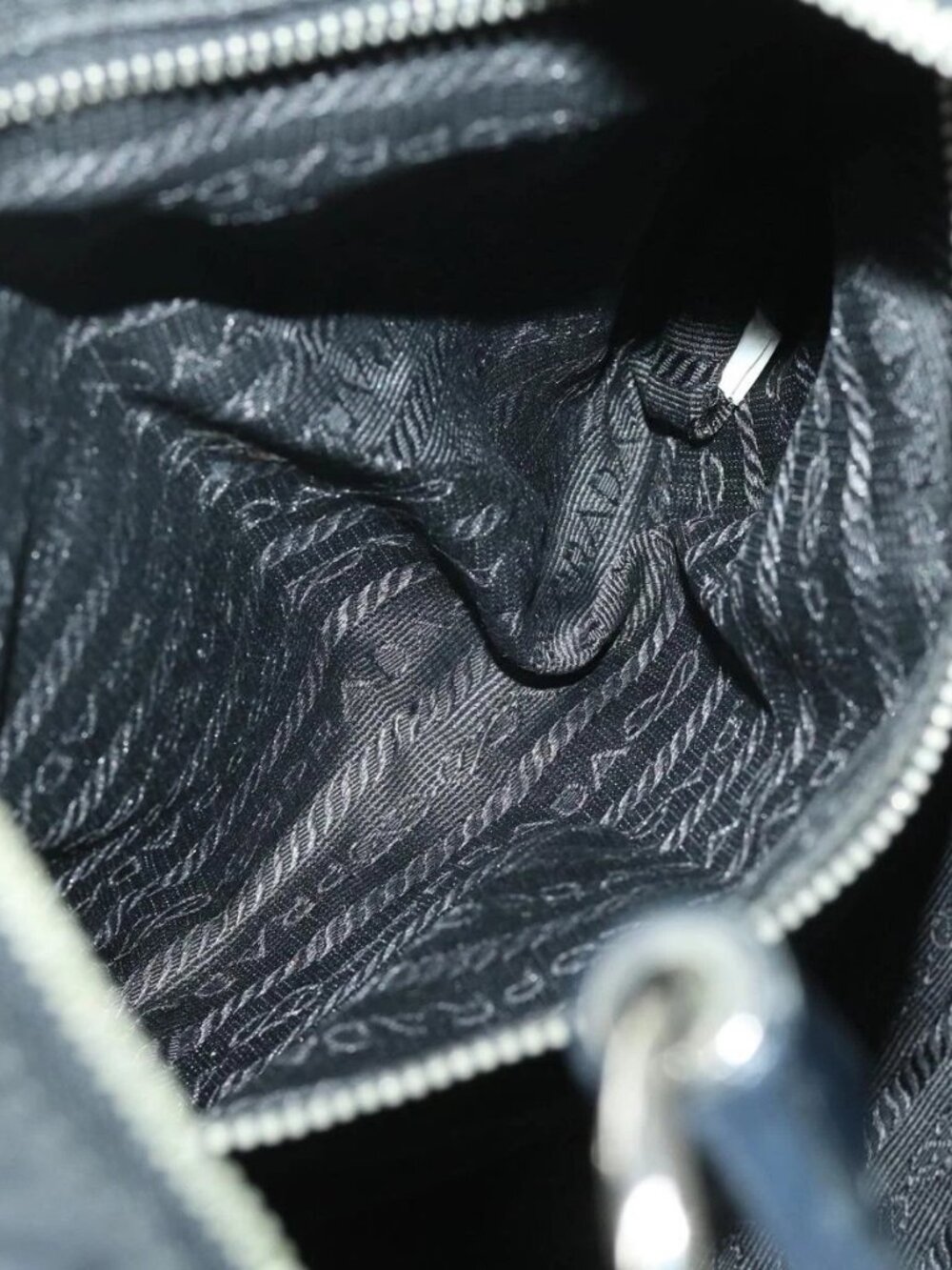 PRADA Shoulder Bag Nylon Black Auth - Picture 11 of 16